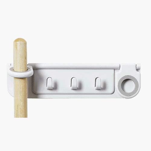 Spectrum Diversified Mop and Broom Holder and Organizer White