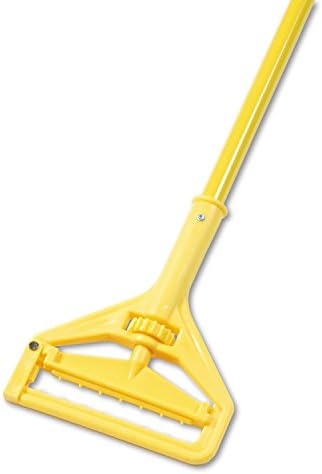 Boardwalk Quick Change plastic mop head handle with side latch 60-inchYellow
