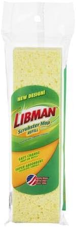Libman Scrubster 9-Inch Sponge Mop Refill 4-Pack
