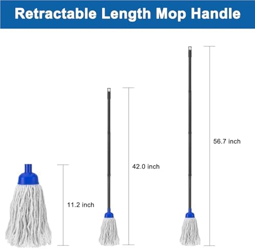 KeFanta Mop Heads Replacement 2Pcs with 08 Handle