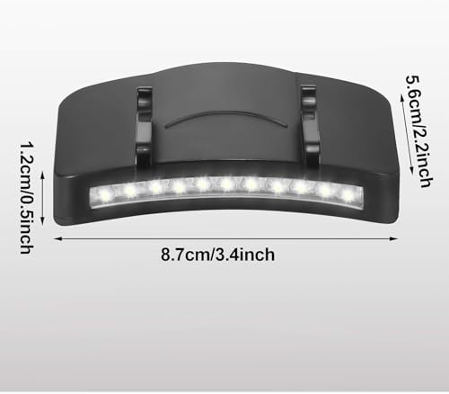 Mudder 2-Piece Battery-Operated LED Hat Clip Lights