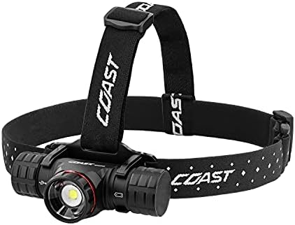 Coast XPH34R Rechargeable Headlamp with Dual Beam Magnetic Base