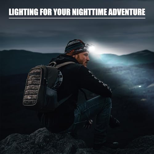 Rechargeable LED Headlamp Adjustable Powerful for Camping Hiking Hunting
