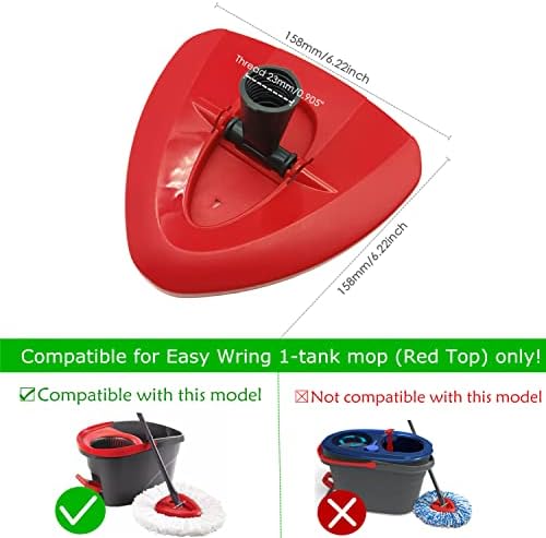 Gavoyeat Spin Mop Replacement Base Rotating Triangle Mop Head Cover