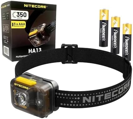 Nitecore HA13 Dual Beam AAA Headlamp - Bright Lasting