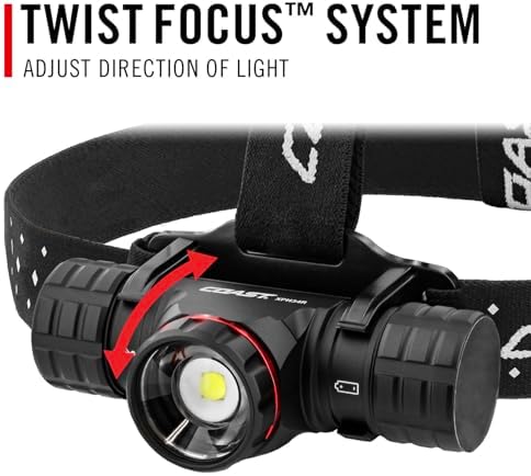 Coast XPH34R Rechargeable Headlamp with Dual Beam Magnetic Base