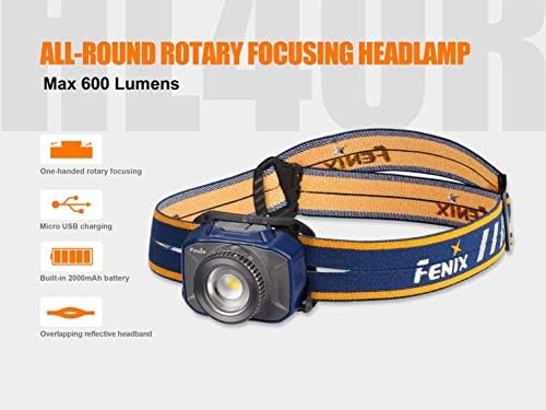 Fenix Flashlight HL40R - LED Headlamp with Blue Battery