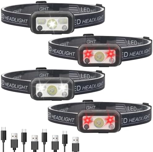 Hilngav Headlamp Set 4-Piece Rechargeable
