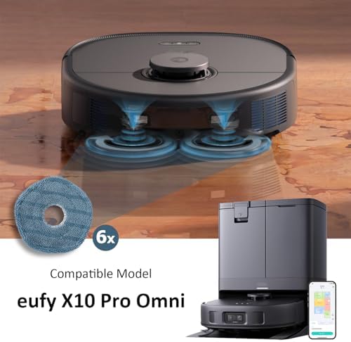 6-Piece Premium Replacement Mop Pads for Eufy X10 Pro Omni