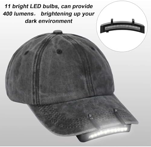 Mudder 2-Piece Battery-Operated LED Hat Clip Lights