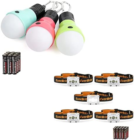 3-Piece Camping Lights 5-Pack LED Headlamps