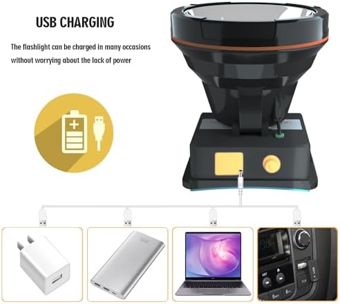Rechargeable LED Spotlight for Large Outdoor Use