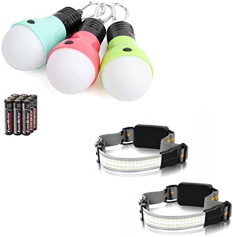 EverBrite 3-Pack Camping Lights 2-Pack Widebeam LED Headlamps