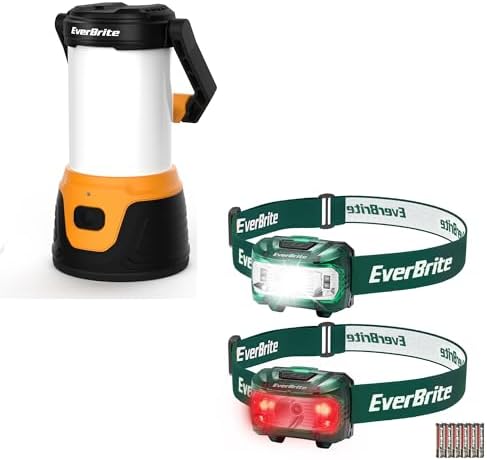 EverBrite 1000 Lumens camping lantern 2 pack headlamp