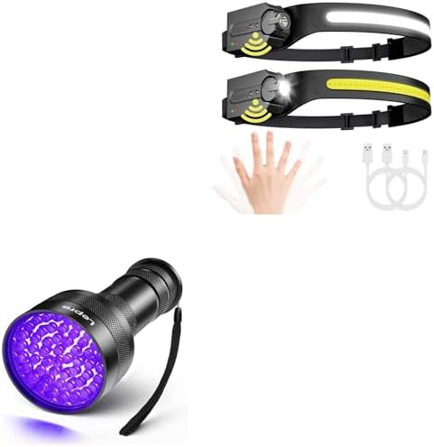Rechargeable UV Headlamp with Motion Sensor