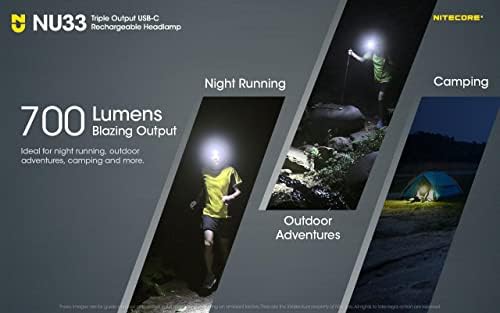 Bright Durable Nitecore NU33adjustable headlamp for camping trips
