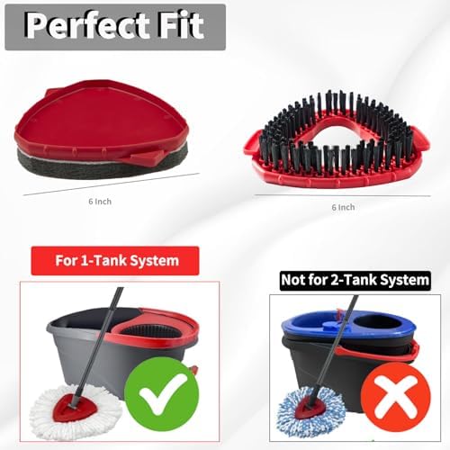 EasyMop Scrub Brush Attachment for O Cedar Spin Mop 1 Tank System