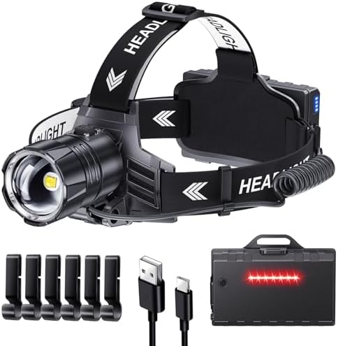 Sinvimes 990000 Lumen LED Rechargeable Headlamp Bright Reliable