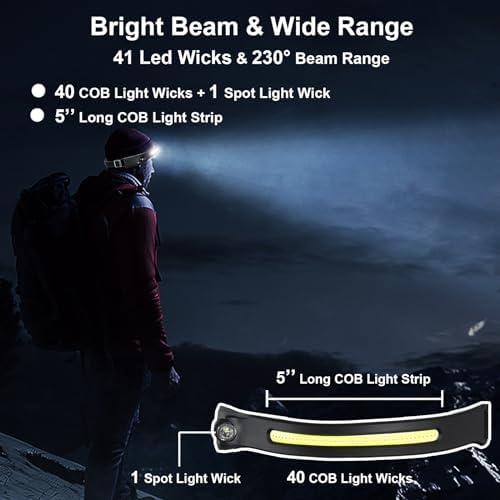 Ewenele Rechargeable Headlamps 4 Packs 230 Wide Beam Sports Outdoors