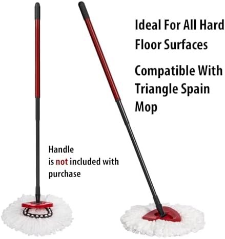 5-Pack Mop Replacement Heads for Easy Wring Spin Mop - Durable Effective