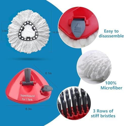 4-Pack Mop Replacement Heads for O Cedar EasyWring 1 Tank