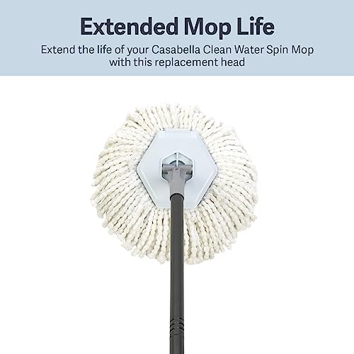 Secure Effective Mop Head Casabella Spin Mop Refill White
