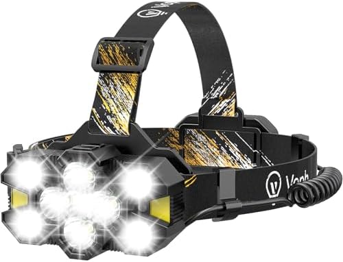 Voph Headlamp 25000 Lumens 12 Modes Rechargeable