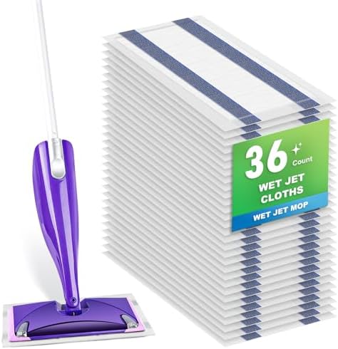 36-Pack Disposable Mop Pad Refills for Swiffer Wet Jet Spray Mop