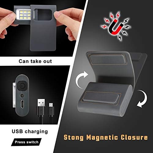 Reflective Running Lights 2Pack - Rechargeable Magnetic for Hiking Camping Safety