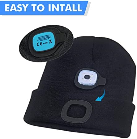 SAFETY-BASED LED Rechargeable Flashlight for Beanie Hats