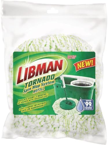 Libman Tornado Spin Microfiber Mop Refill Premium Mopping Set