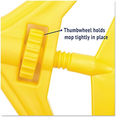 Boardwalk Quick Change plastic mop head handle with side latch 60-inchYellow