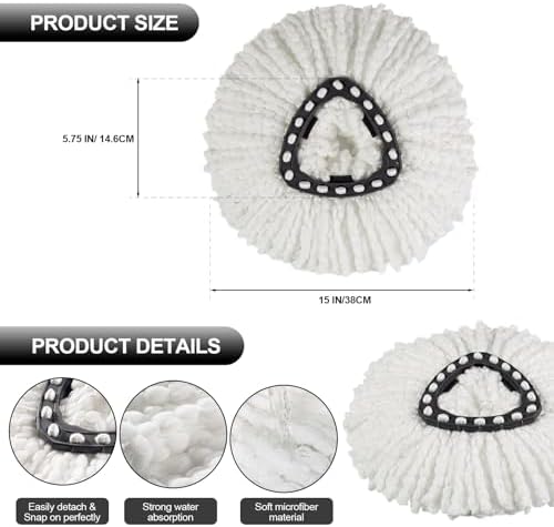 Perfect Mop Fluffy Micro fiber heads