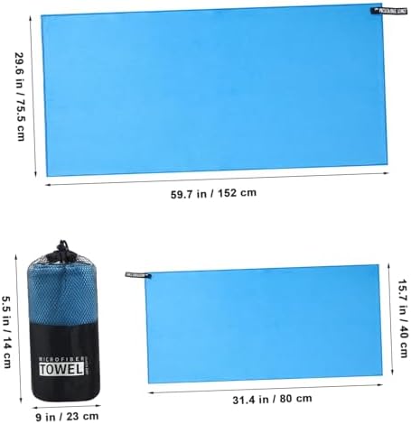 Quick-Drying Sky-Blue Beach Towel