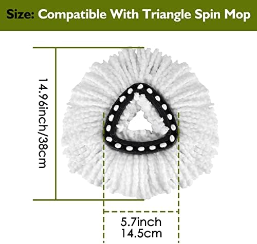 4-Piece Reusable Spin Mop Heads