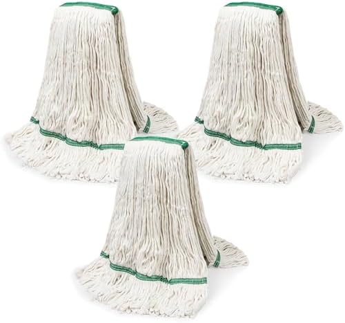 Durable 20oz Commercial Mop Head 3-Pack Replacement for White Mops