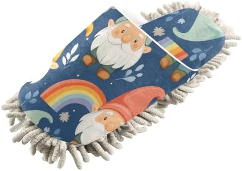 Microfiber Slippers Forest Gnomes Mop for MenWomen Size L