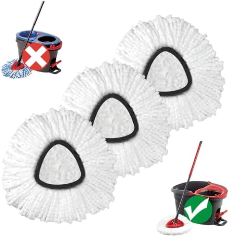 3-Piece Mop Head Replacement for EasyWring 1 Tank System