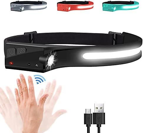 Powerful LED Headlamp with 230 Beam and Motion Detection