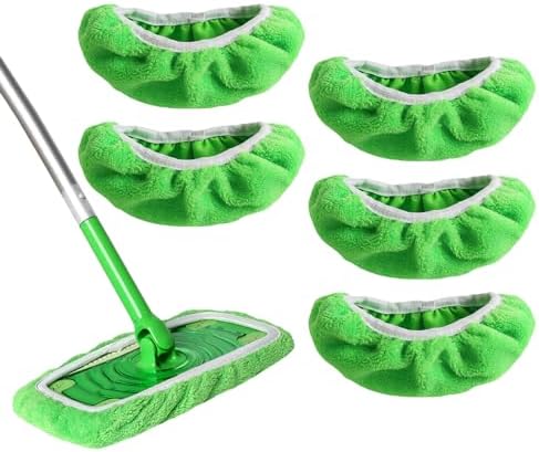 Reusable 100 Chenille Mop Pads for Swiffer Sweeper Washable 5-Pack