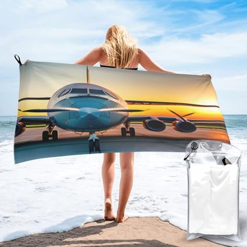 Aircraft Plane Sunset Quick Dry Towel