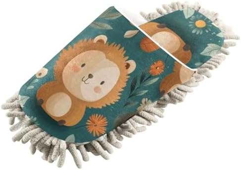 Adorable Cartoon Animal Mop Slipper for MenWomen Washable Soft
