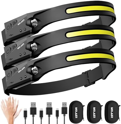 MOLAER Rechargeable 3-in-1 LED Headlamp