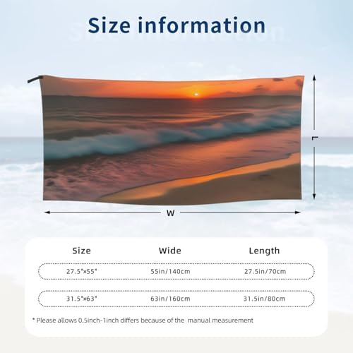 Sunset at the Beach Print Quick Dry Towel
