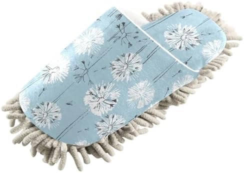 Kigai Microfiber Slippers Dandelion Flowers Blue - Size M