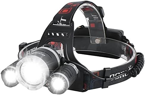 Portable Rechargeable Headlamp with 4 Modes 5000 Lumen for Camping Hiking