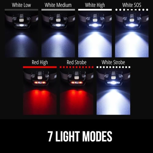 Gorilla Grip Ultra Bright Headlamp with 7 Modes