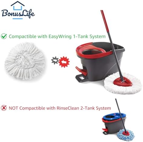 Bonus Life Microfiber Mop Refill for O-Ceda EasyWrin 1-Tank System