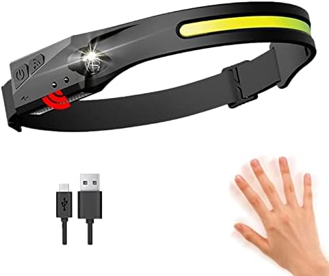 WINDFIRE Headlamp Rechargeable 5 Modes 230 Wide Beam for Camping Hiking