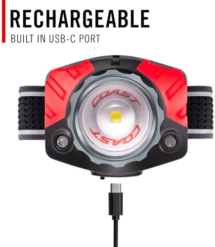 Coast FL85R Tri-Color Rechargeable LED Headlamp